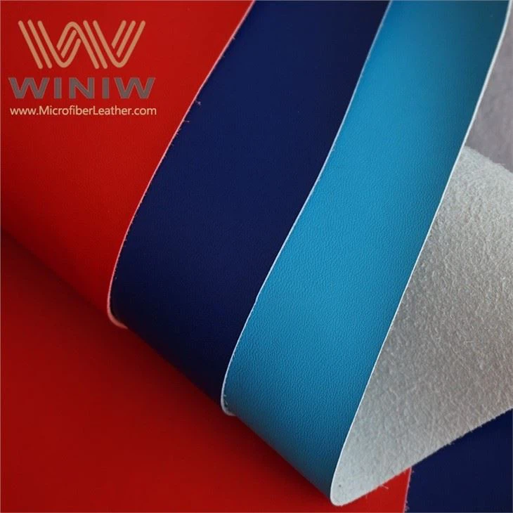 Blue Pu Microfiber Synthetic Leather For Boxing Gloves