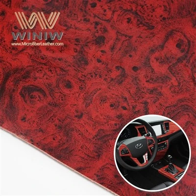 1.4mm Mudah Penjagaan Microfiber Sintetik PU Bahagian Dalaman Kereta Fabrik Kulit