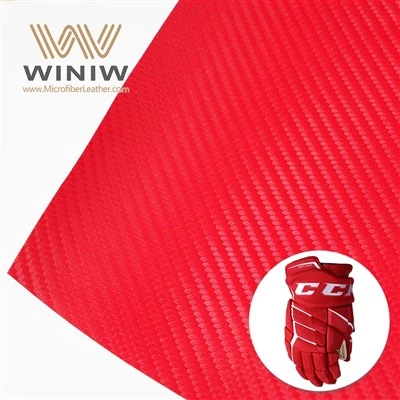 Bahan Sarung Tangan Hoki Kulit Microfiber Corak Karbon